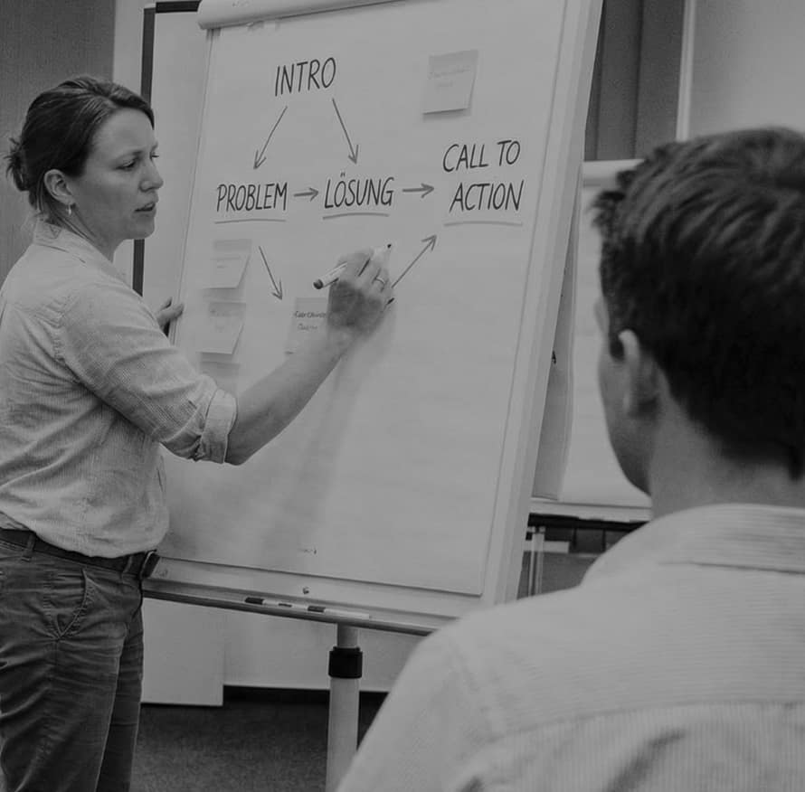 Übung im Präsentationstraining: Struktur am Flipchart erarbeiten